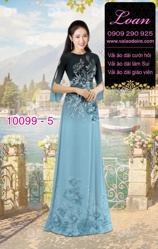 Vải áo dài hoa 3D