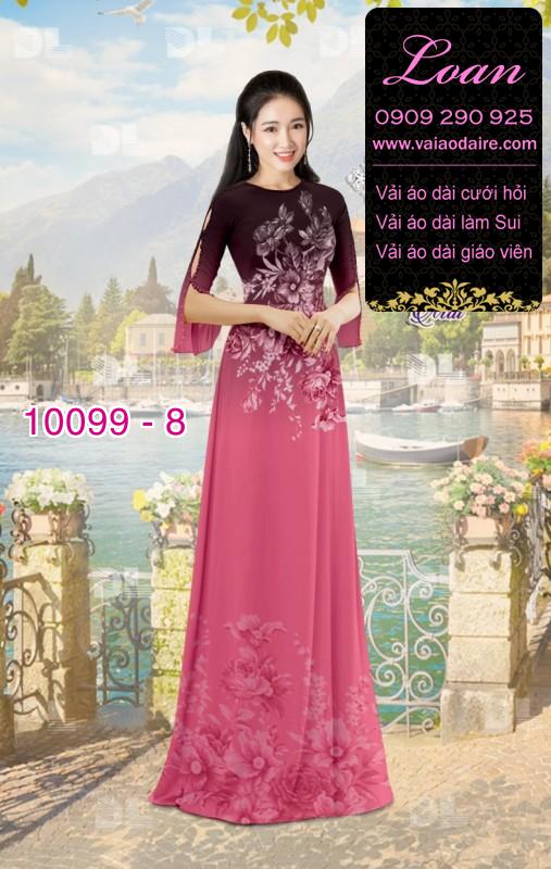 Vải áo dài hoa 3D