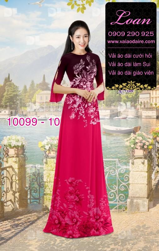 Vải áo dài hoa 3D