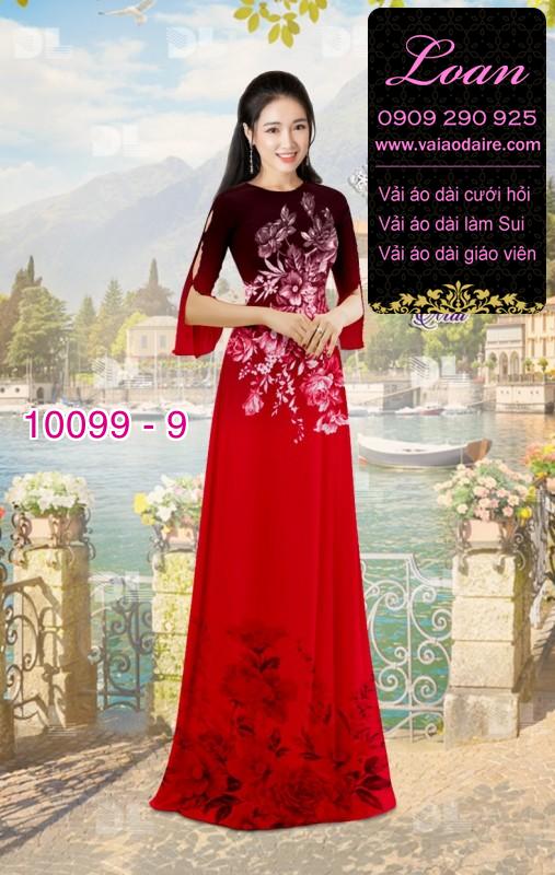 Vải áo dài hoa 3D