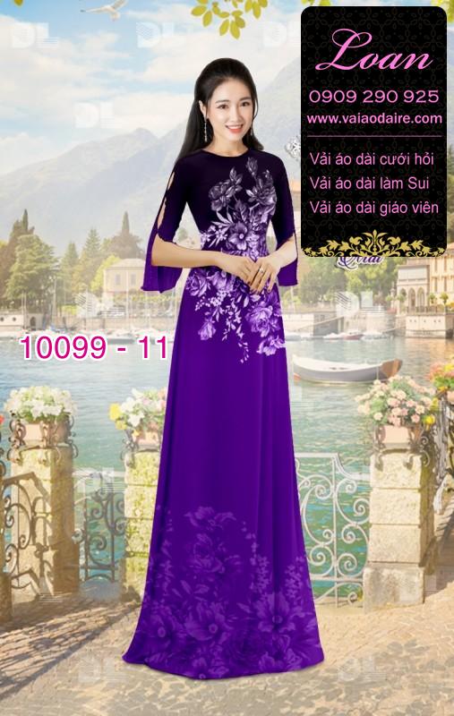Vải áo dài hoa 3D