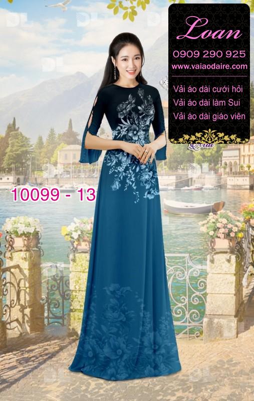 Vải áo dài hoa 3D