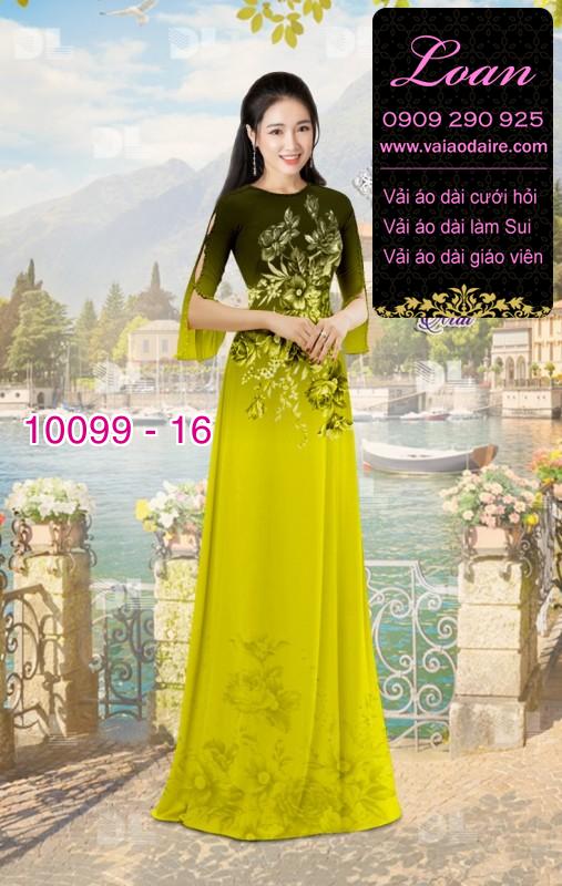 Vải áo dài hoa 3D