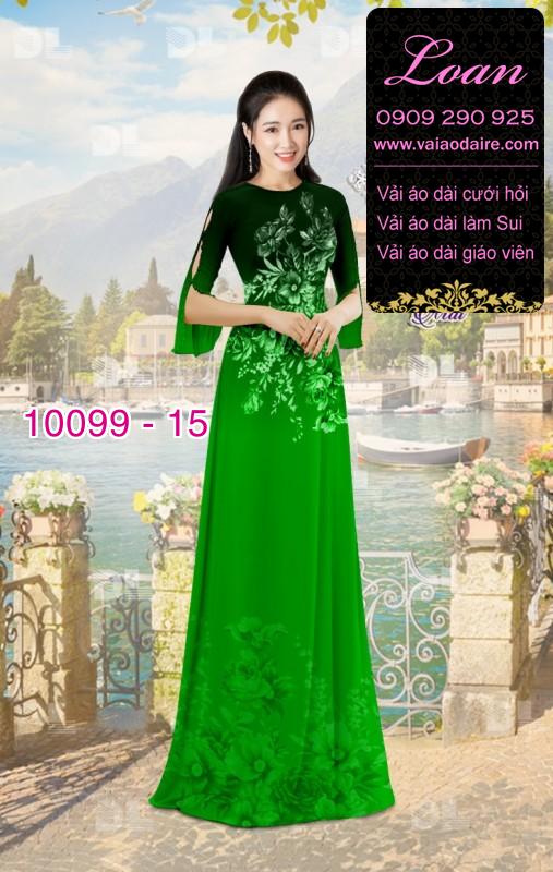 Vải áo dài hoa 3D