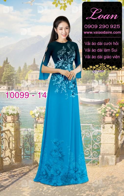 Vải áo dài hoa 3D