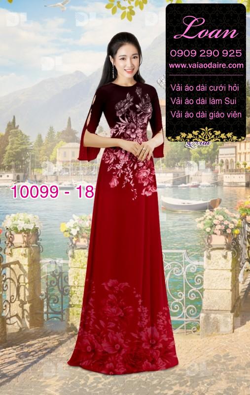 Vải áo dài hoa 3D