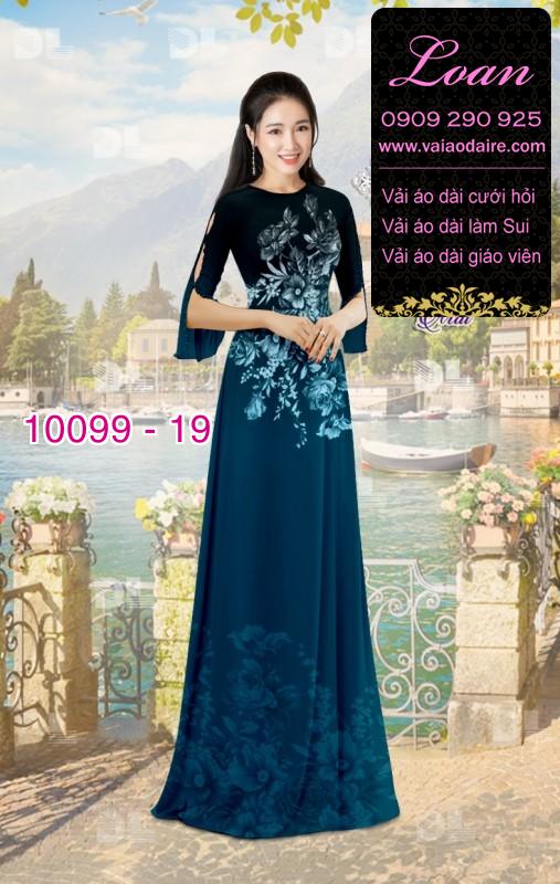 Vải áo dài hoa 3D