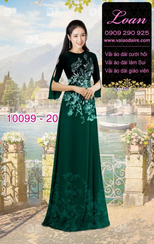 Vải áo dài hoa 3D