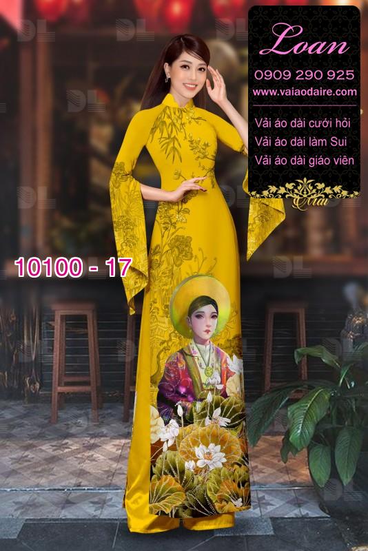 Vải áo dài hình thiếu nữ