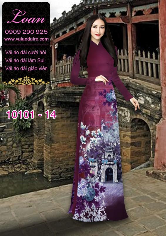 Vải áo dài phong cảnh