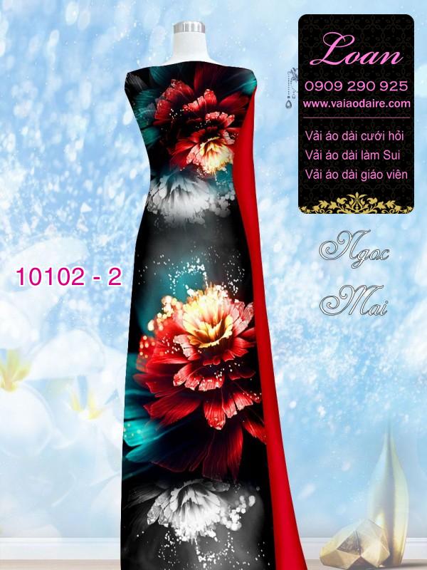 Vải áo dài hoa 3D