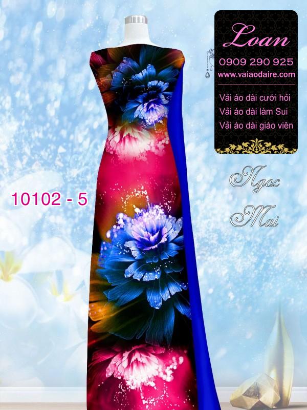 Vải áo dài hoa 3D