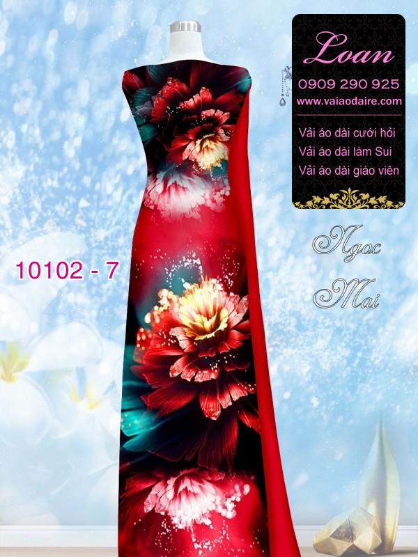 Vải áo dài hoa 3D