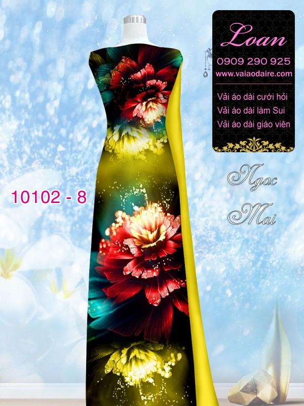 Vải áo dài hoa 3D