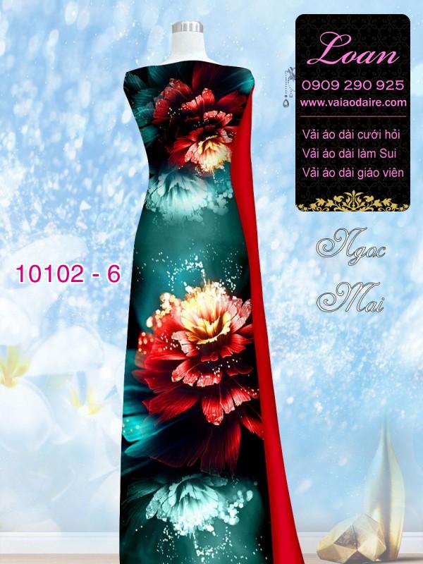 Vải áo dài hoa 3D