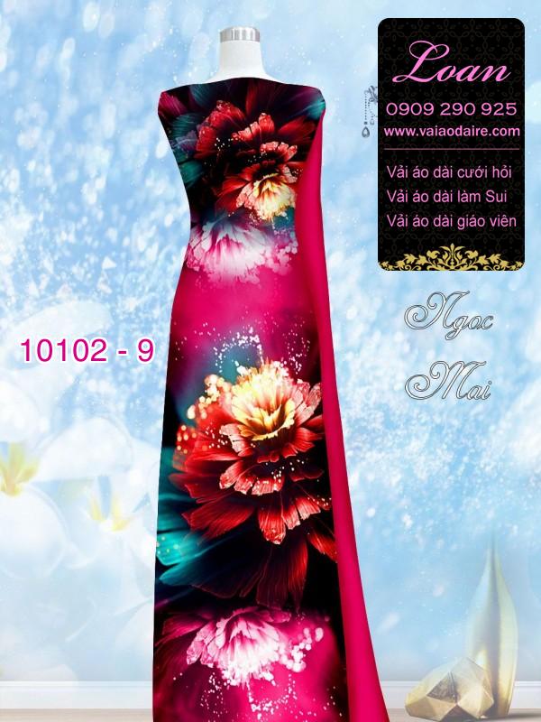 Vải áo dài hoa 3D