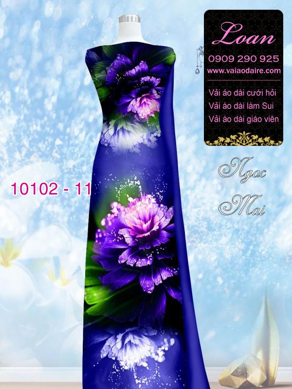Vải áo dài hoa 3D
