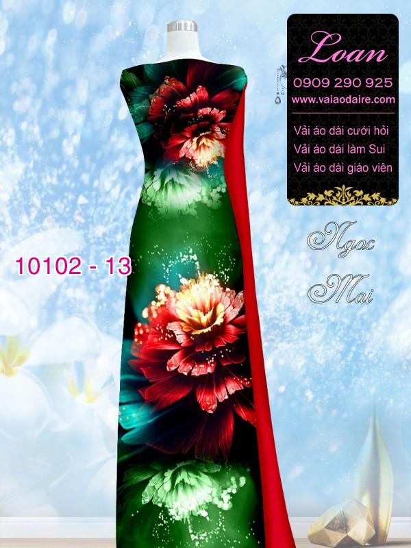 Vải áo dài hoa 3D