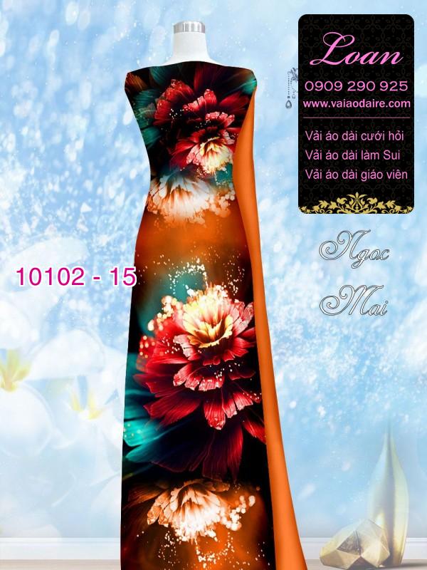 Vải áo dài hoa 3D