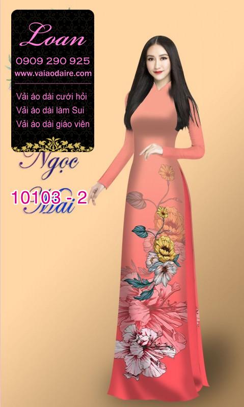 Vải áo dài hoa 3D
