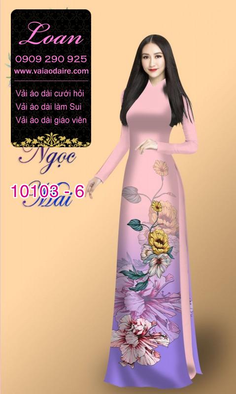 Vải áo dài hoa 3D