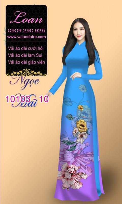 Vải áo dài hoa 3D