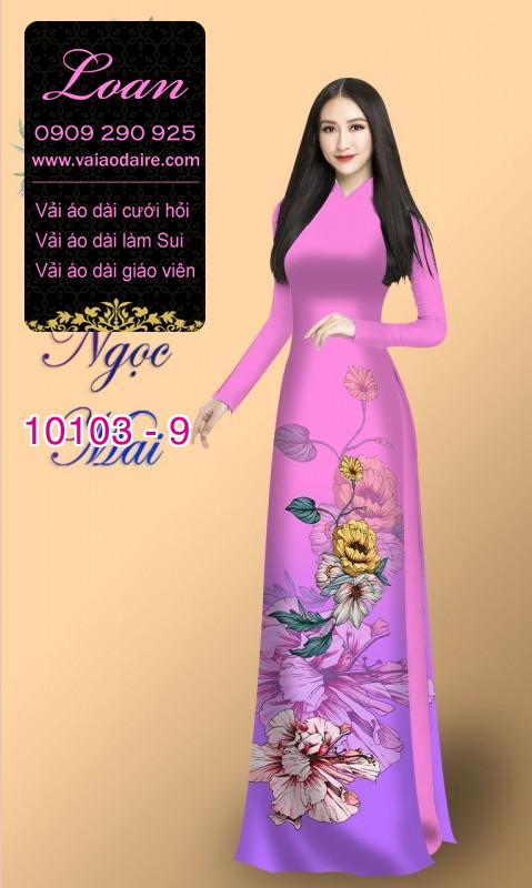 Vải áo dài hoa 3D