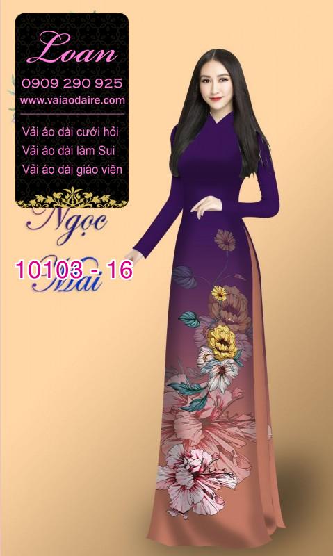 Vải áo dài hoa 3D