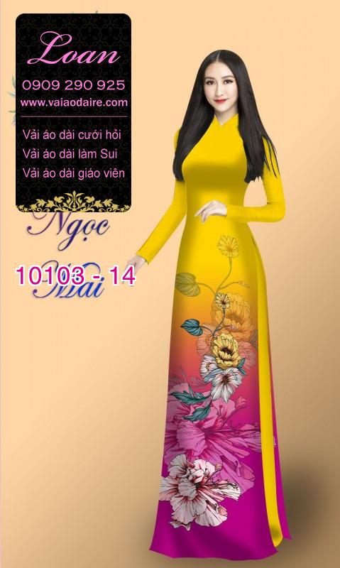 Vải áo dài hoa 3D