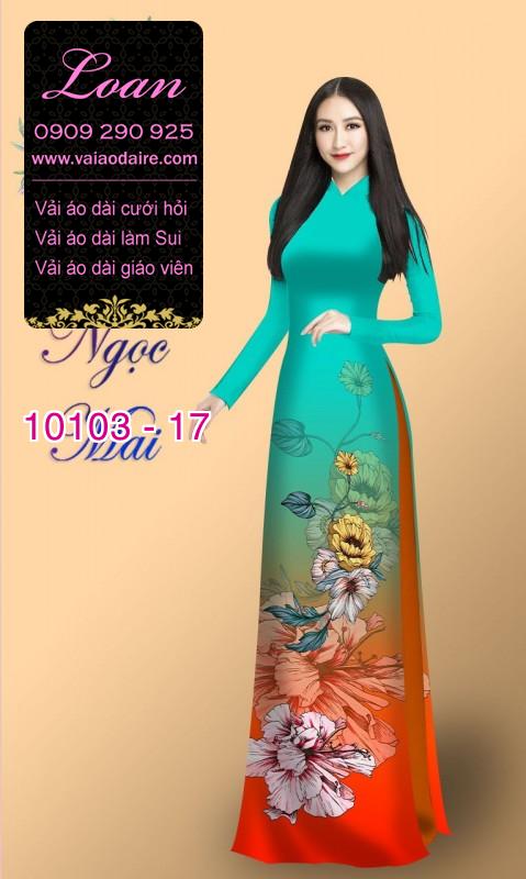 Vải áo dài hoa 3D