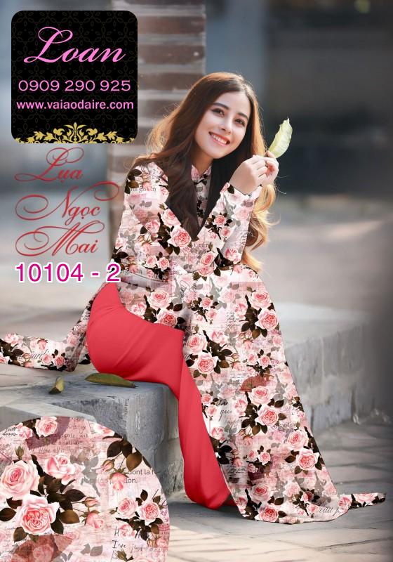 Vải áo dài hoa 3D