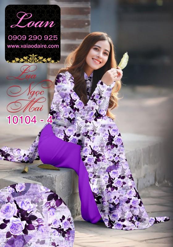 Vải áo dài hoa 3D