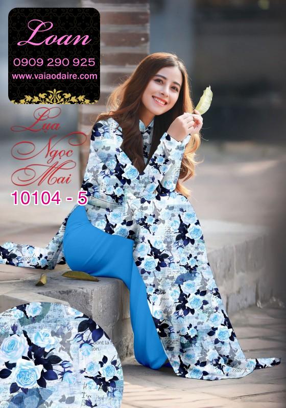 Vải áo dài hoa 3D