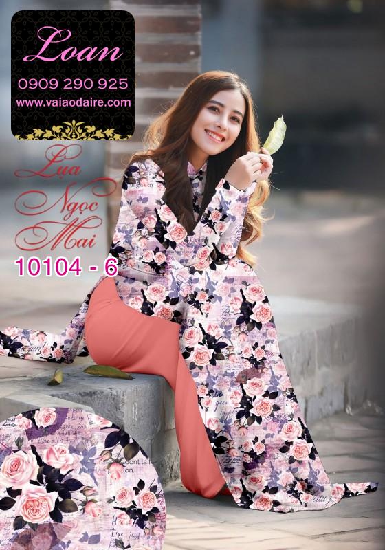 Vải áo dài hoa 3D