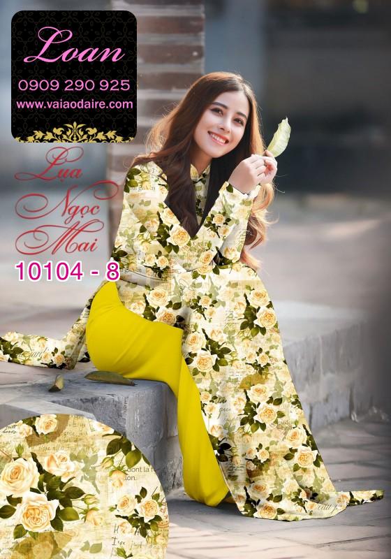 Vải áo dài hoa 3D