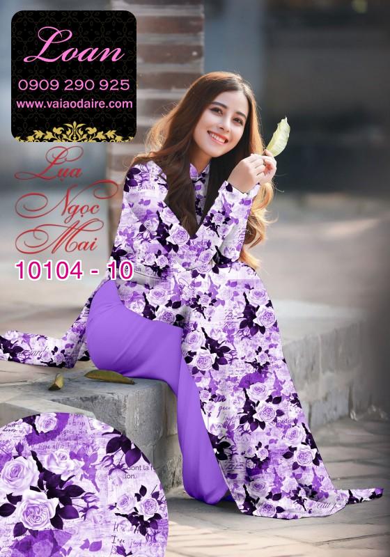 Vải áo dài hoa 3D