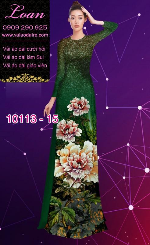 Vải áo dài hoa 3D