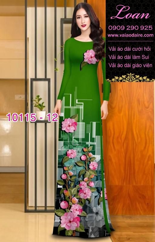Vải áo dài hoa 3D