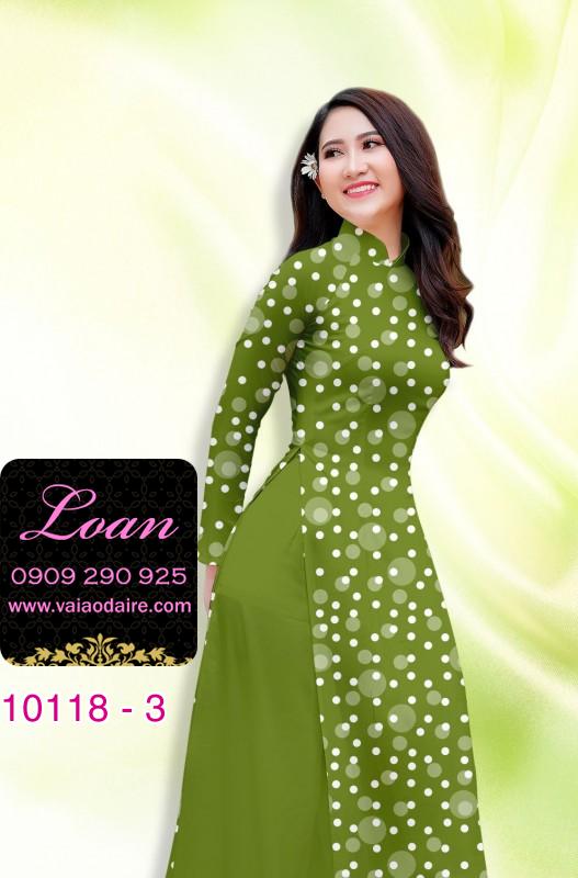 Vải áo dài chấm bi nhỏ