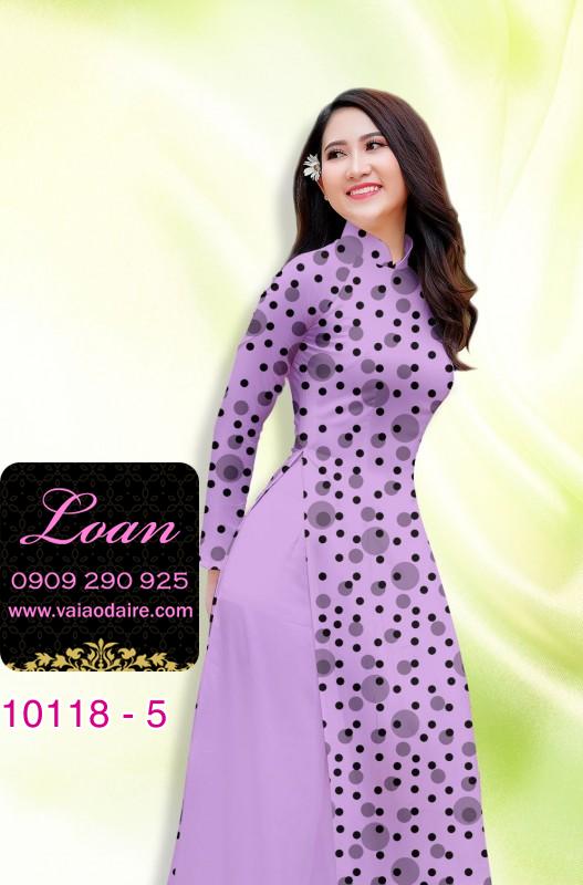 Vải áo dài chấm bi nhỏ