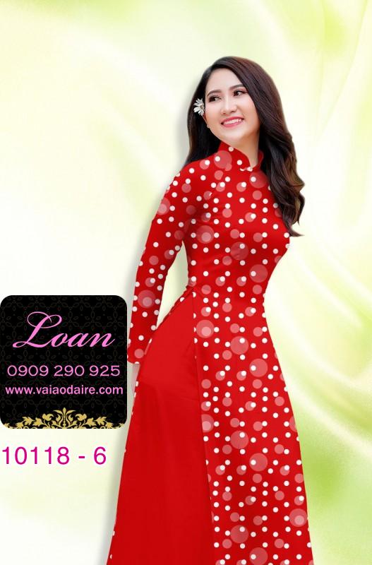 Vải áo dài chấm bi nhỏ