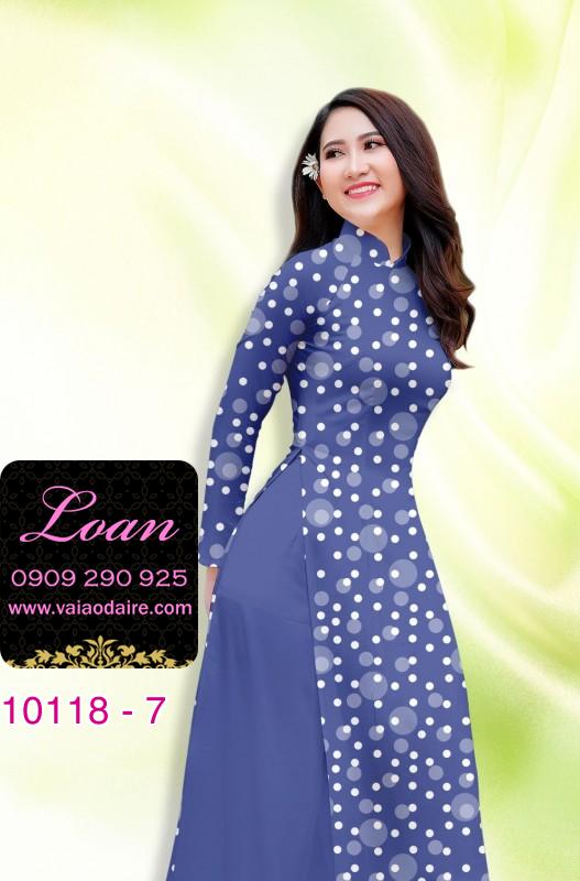 Vải áo dài chấm bi nhỏ
