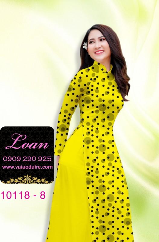 Vải áo dài chấm bi nhỏ