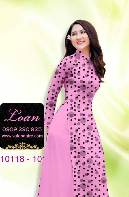 Vải áo dài chấm bi nhỏ