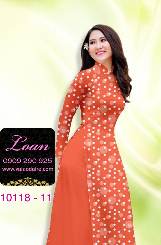 Vải áo dài chấm bi nhỏ