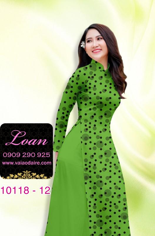 Vải áo dài chấm bi nhỏ
