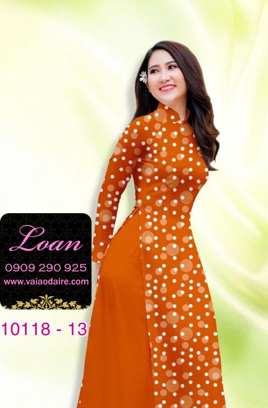 Vải áo dài chấm bi nhỏ