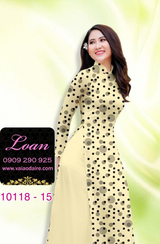Vải áo dài chấm bi nhỏ