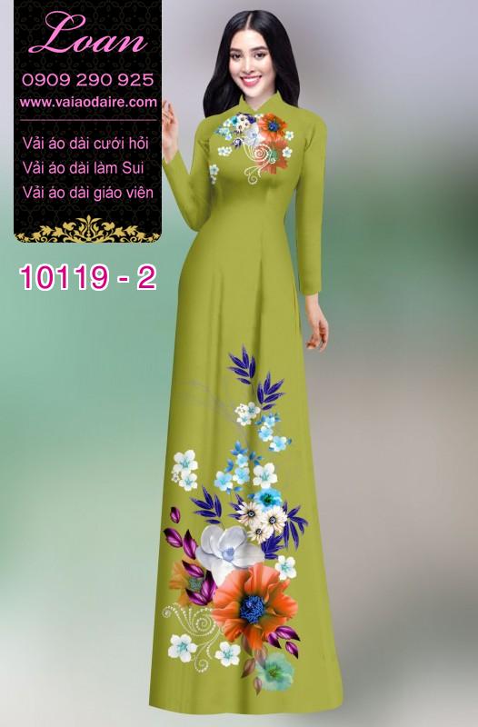 Vải áo dài hoa 3D