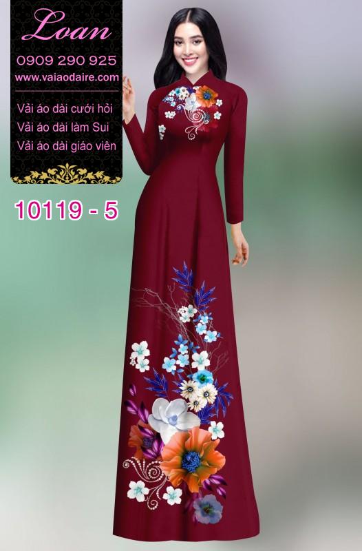Vải áo dài hoa 3D